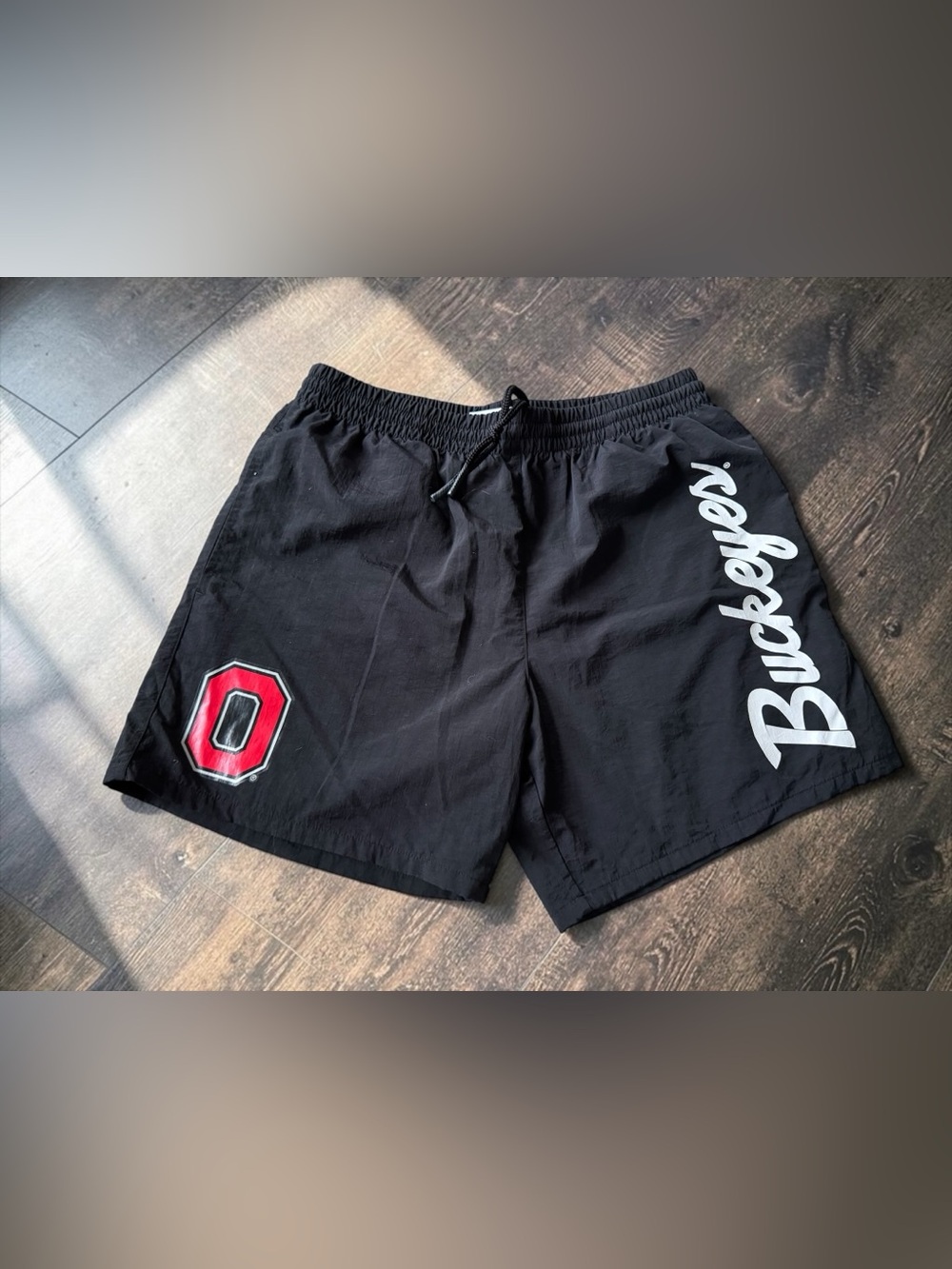Mitchell & Ness Ohio State Buckeyes Men's Medium Black Nylon Shorts nwot